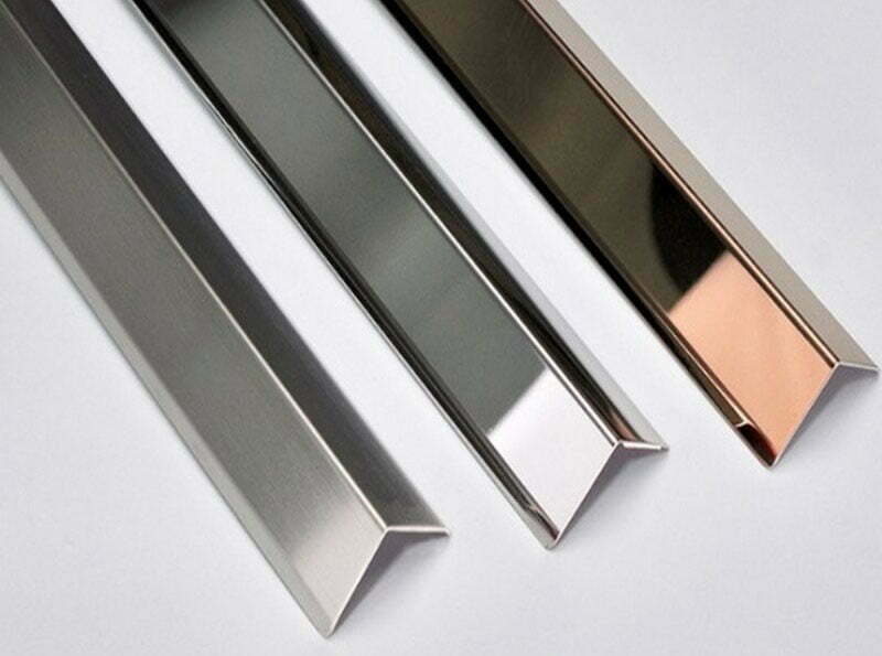 Nẹp Inox chữ U, V ốp vách gỗ, vách tường
